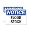 Signmission Floor Stock, 10 in W x Rectangle, Plastic OS-2PACK-NS-P-710-L-12795 - alternate 1